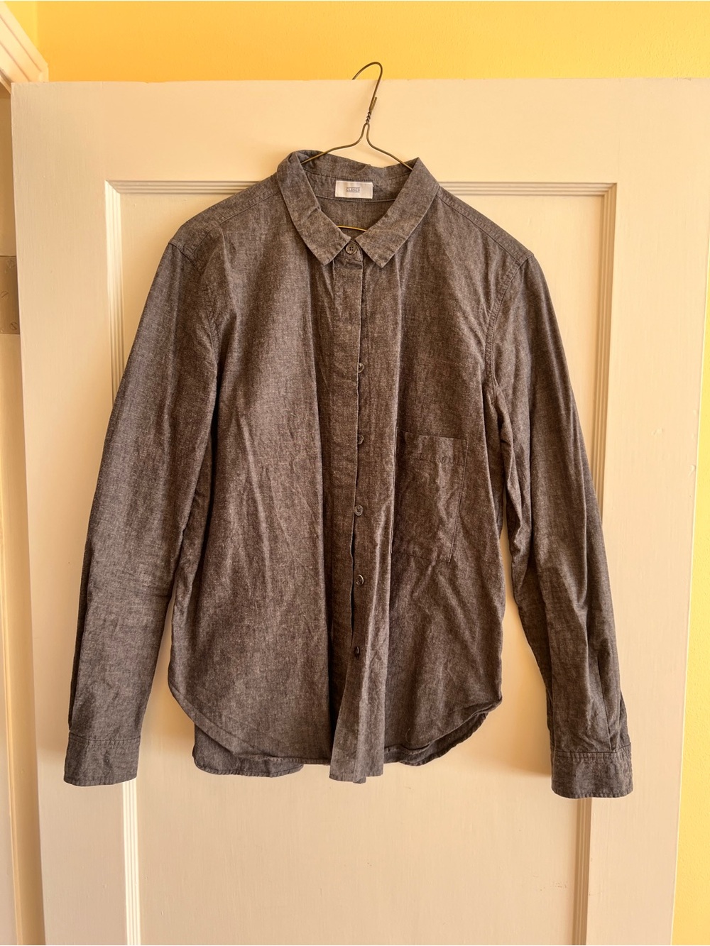 Closed button down shirt